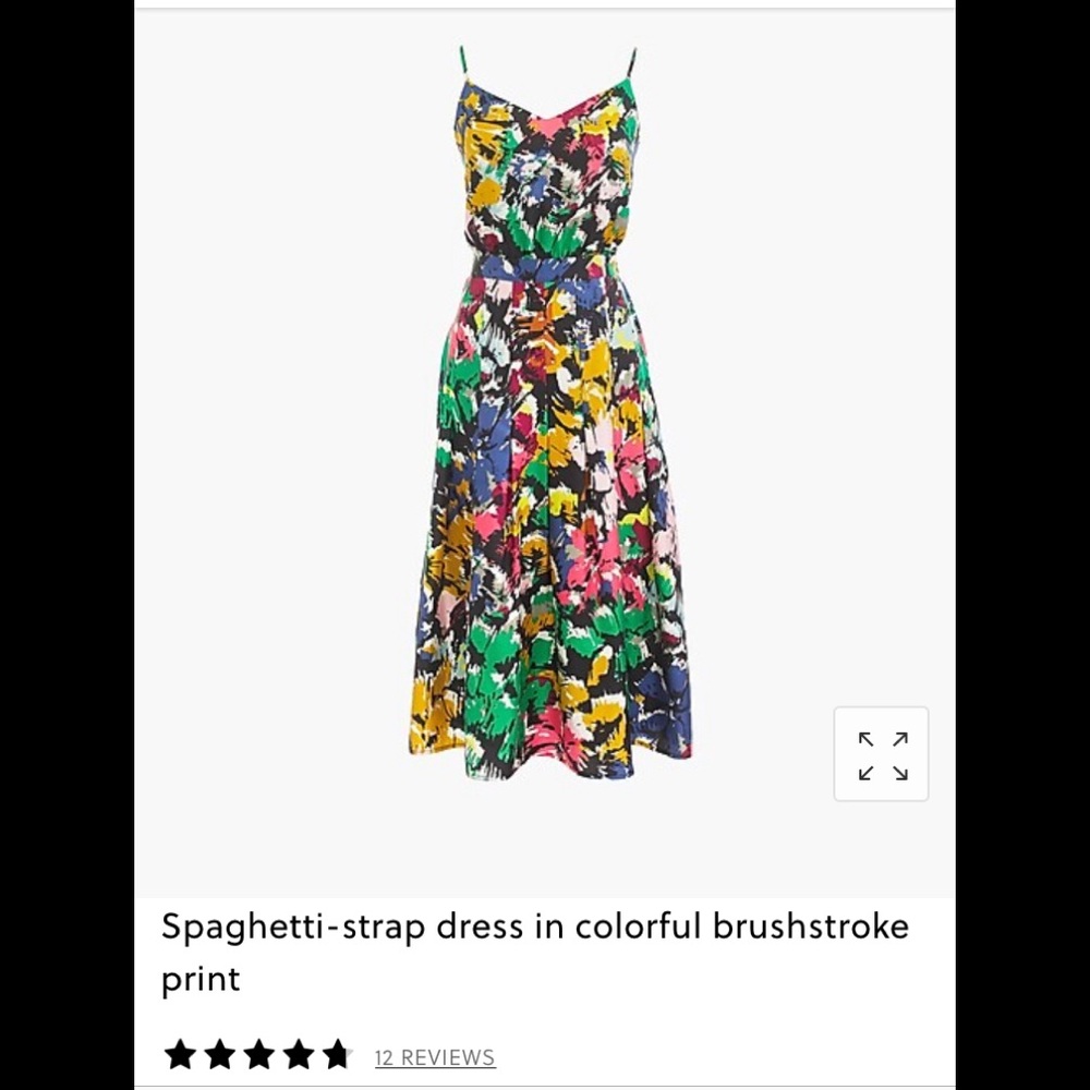 J. Crew dress in colorful brushstroke print